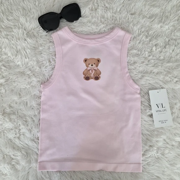 Pink Teddy Bear Tank Top - Picture 5 of 8